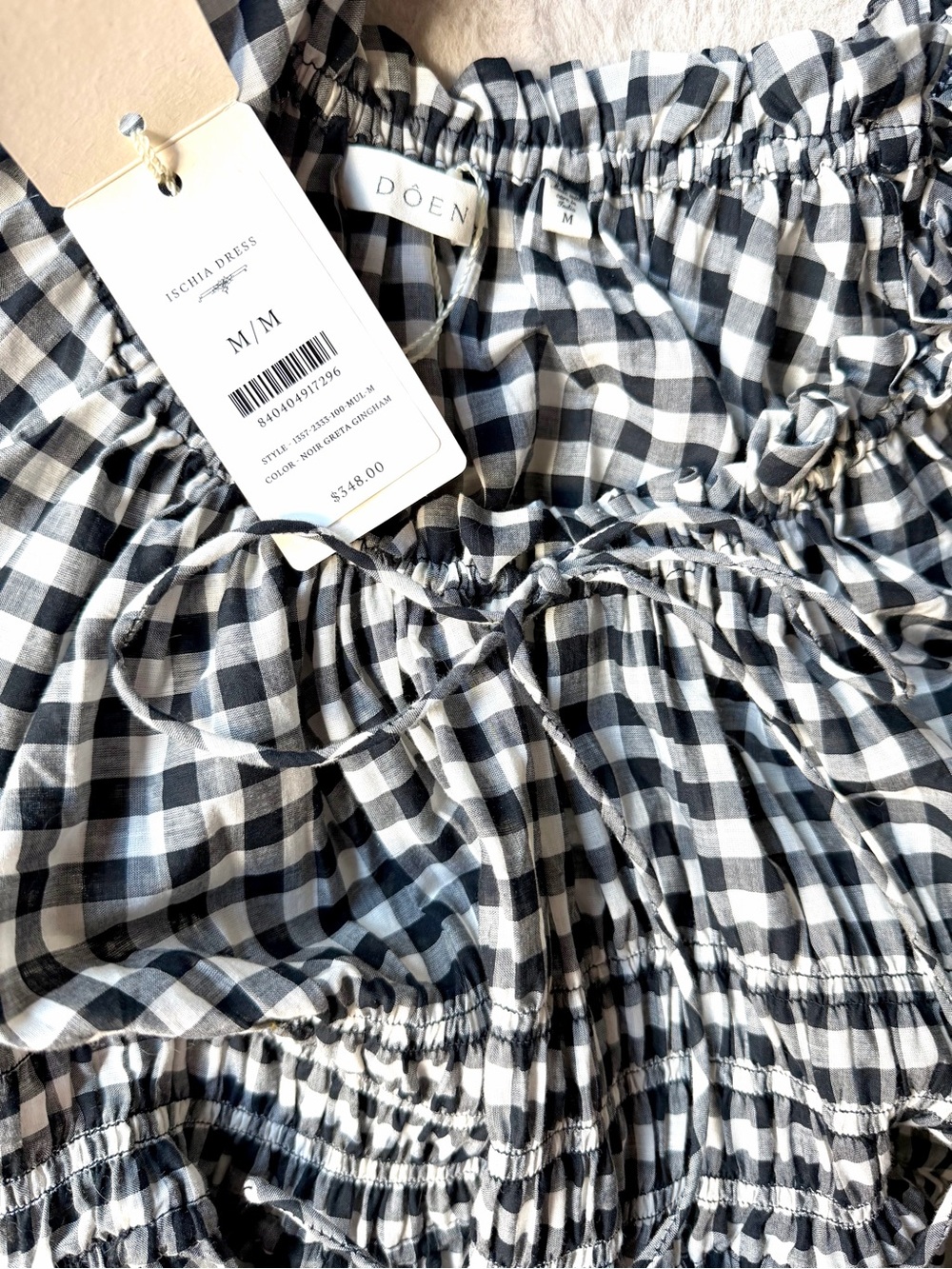 Dôen Ischia Dress in Gingham NWT - Picture 12 of 16